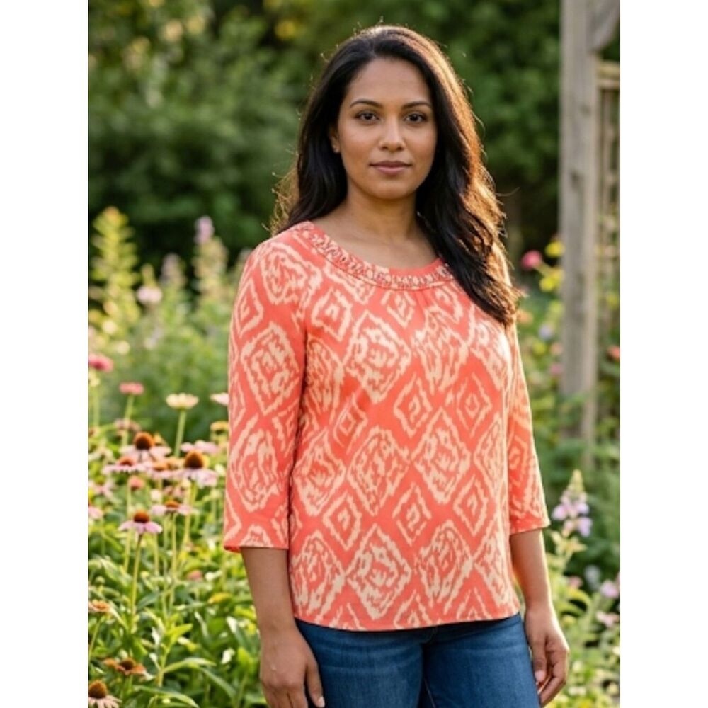 Studio Y Top Sz M Melon/Tan
